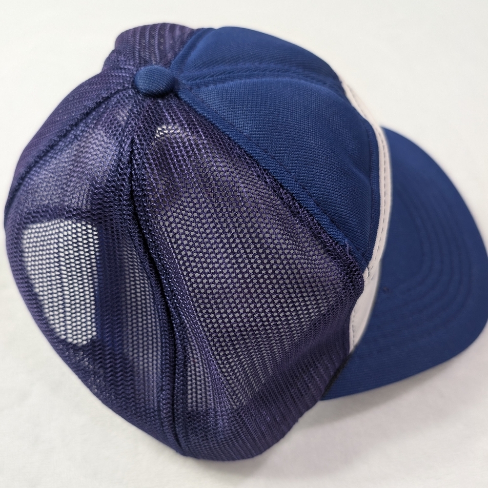 Vtg Goodyear Tires Trucker Hat‎ Blue Yellow Snapback Mesh Cap Retro - Picture 3 of 5